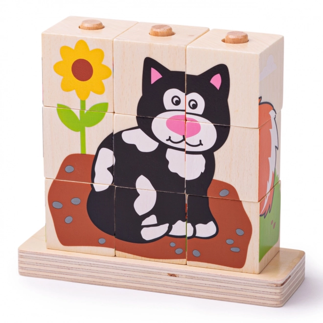 Stacking Animal Blocks for Babies