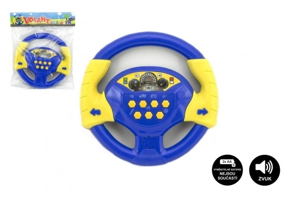 Blue Steering Wheel with Sound Effects