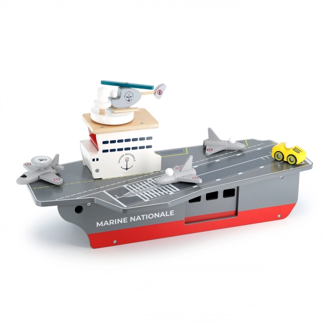 Wooden Aircraft Carrier with Accessories