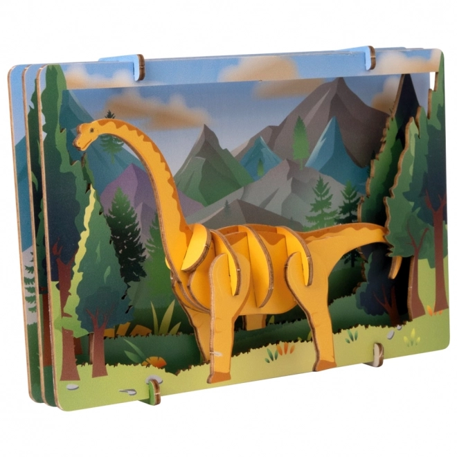 3D Wooden Puzzle Brontosaurus