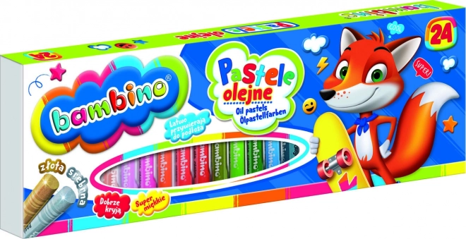 Oil Pastels by Bambino - 24 Vibrant Colors