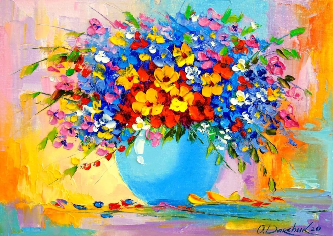 Enjoy colorful flower bouquet puzzle 1000 pieces