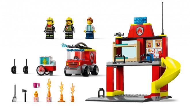 Lego City Feuerwache und Löschfahrzeug