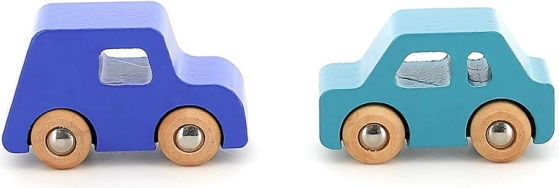 Set of 4 Wooden City Cars by Vilacity