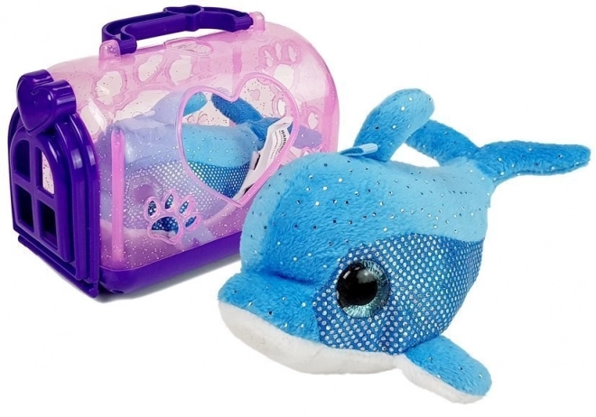 Small Dolphin Plush Toy with Carrier