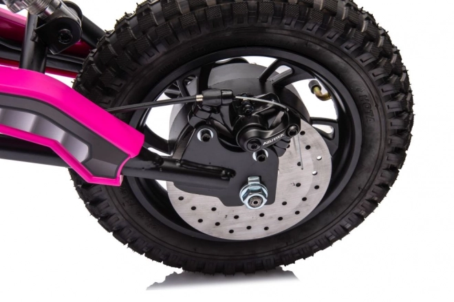 Pink Battery-Powered Cross Motorcycle