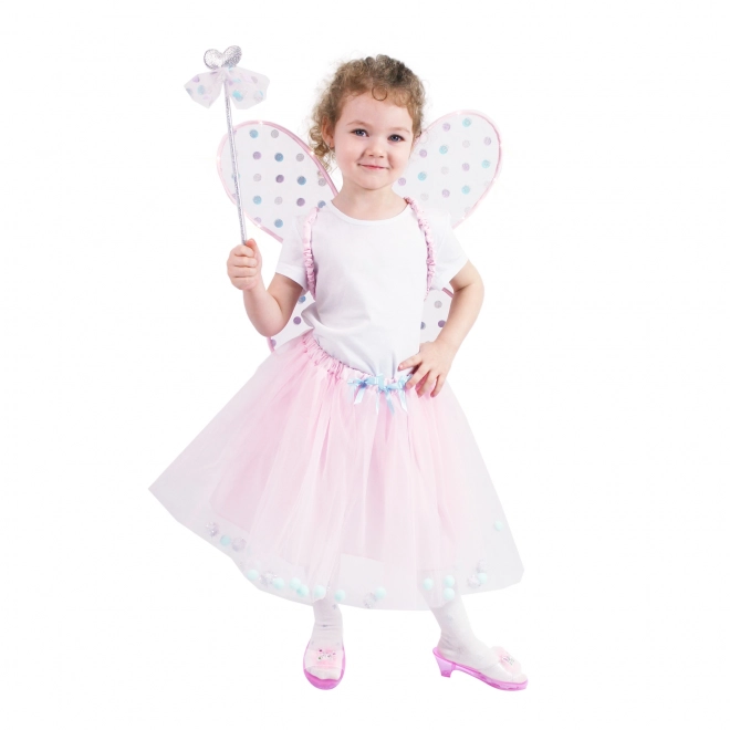 Pink Fairy Tutu Costume with Light-Up Wings