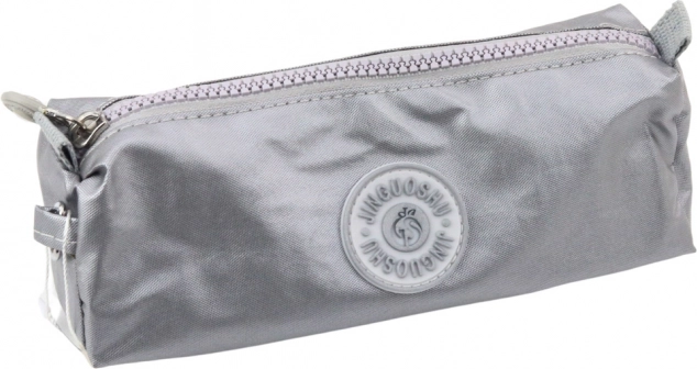 School pencil case with one compartment gray