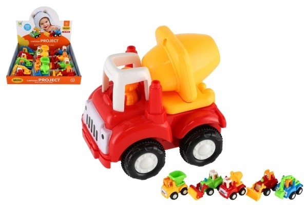 Plastic Construction Vehicle with Friction Motor - Assorted Styles, Box of 12