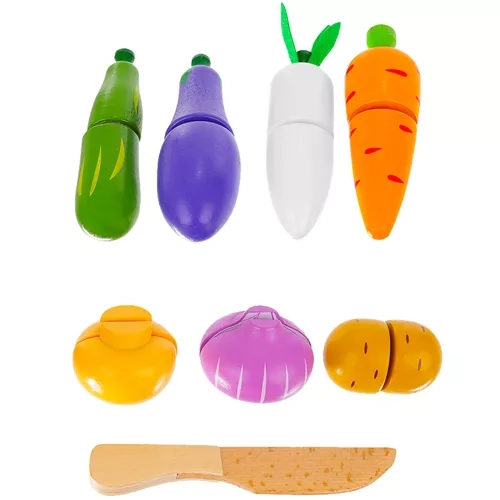 Wooden Fruits and Vegetables Cutting Set