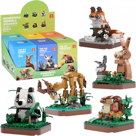 Kit di costruzione tecnici – serie Animali terrestri selvatici (mini set da oltre 100 pezzi)