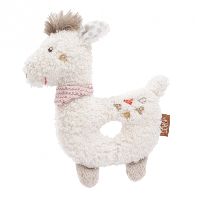 Soft Llama Baby Ring Toy