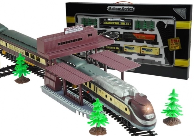 Large FENFA Train Set with Locomotive and Cars