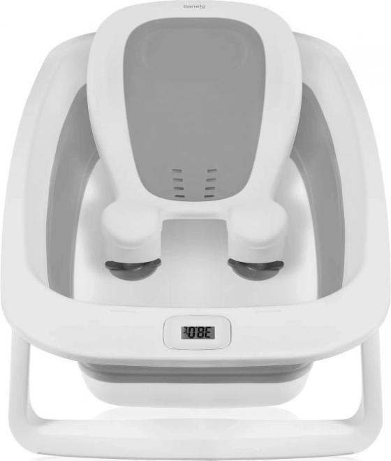 LIONelo Folding Bathtub Babybubble with Thermometer and Recliner Gray Dove