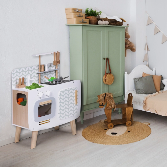 Wooden Play Kitchen Set for Kids by Ecotoys