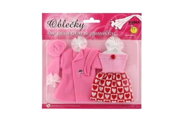 Doll Dress Set with Coat and Hat