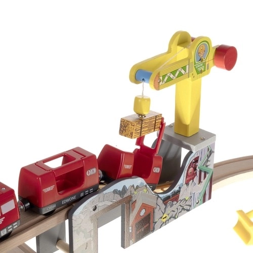 Wooden Train Set with Track for Children