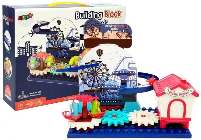 Car Track Building Set with Gears