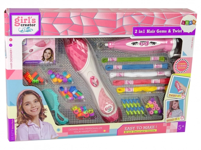 Hair Braiding Set with Beads