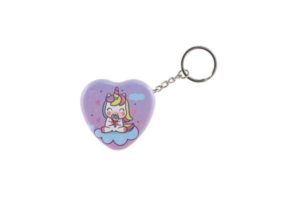 Heart-Shaped Unicorn Metal Keychain Box