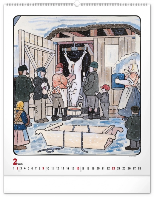 Wall Calendar Josef Lada 2025