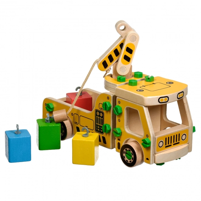 Lucy & Leo Wooden Crane Construction Set