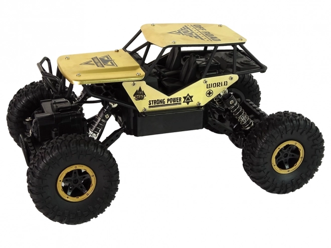 High Wheels Remote Control Car for Kids - Black and Gold