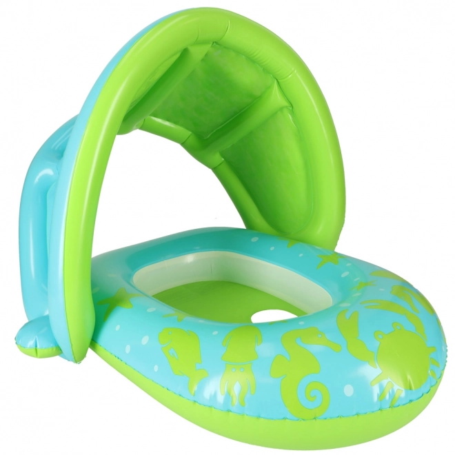 Inflatable Baby Swim Ring with Canopy in Green by Bestway