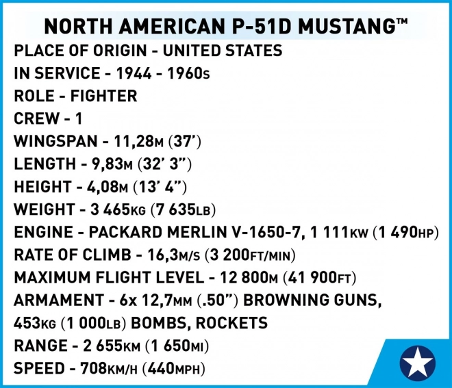 Cobi P-51D Mustang Building Blocks