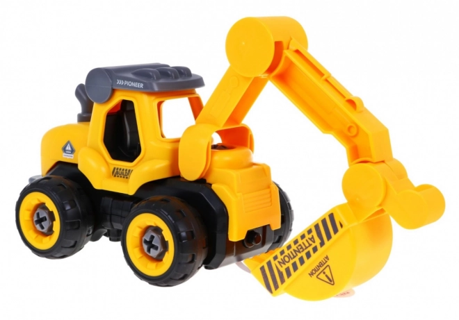 Buildable Excavator with Electric Screwdriver and Sounds for Kids 3+