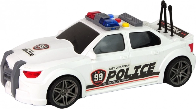 Engine sound and police siren
