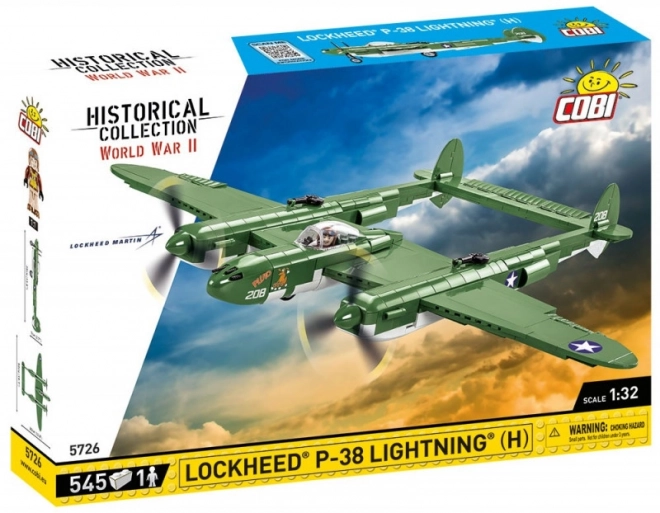 Cobi II WW Lockheed P-38H Lightning Model