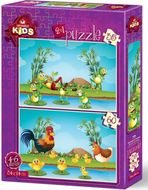 Animal Puzzles with Babies Set