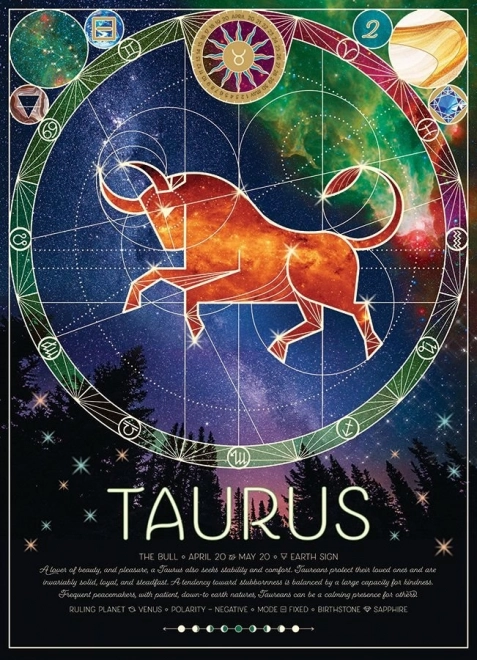 Cobble Hill Zodiac Sign Puzzle: Taurus 500 Pieces