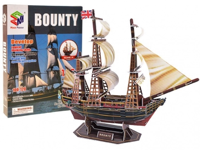 3D Puzzle Ship Bounty - Nautical Model 125 Pieces