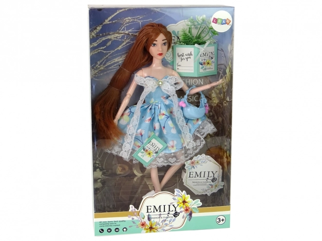 Springtime Emily Doll with Red Hair and Flowers