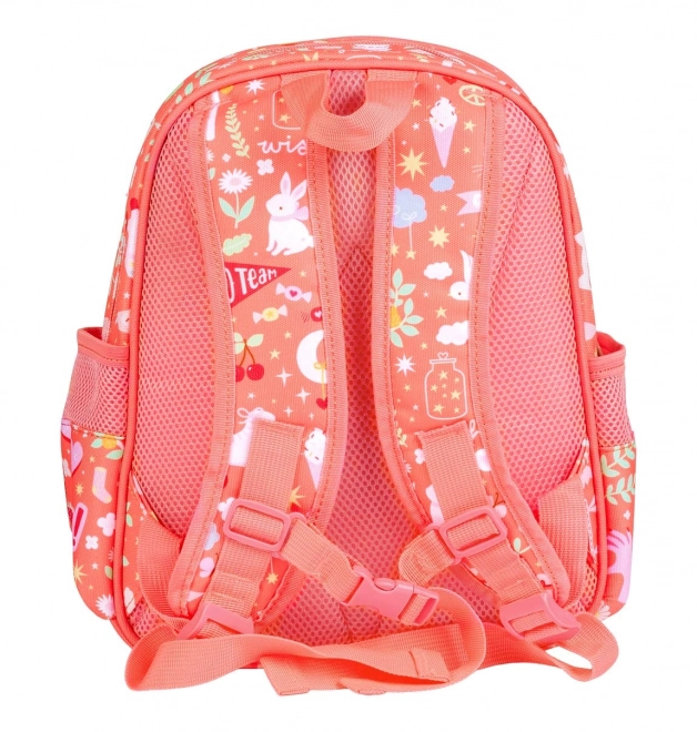 Coral Pink Kids Backpack Fun Design