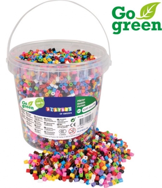 Ironing Beads Go Green in Bucket 5000 Pieces