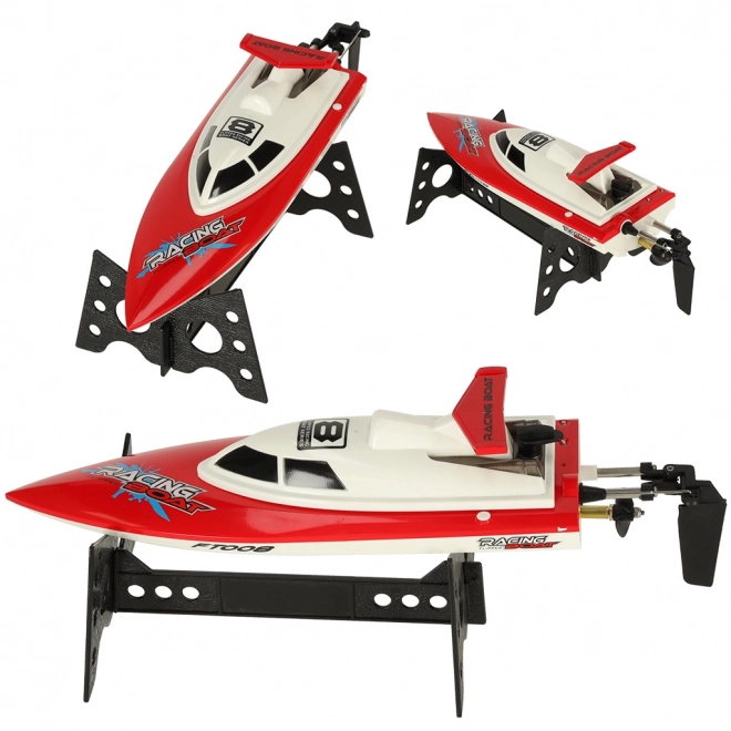 Remote Controlled High-Speed Racing Boat – Red