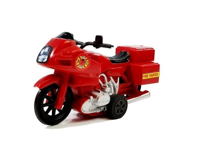 Fire Station Vehicle Set with Helicopter and Motorcycle