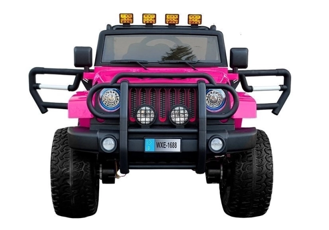 Pink Battery-Powered Car with Remote Control and Leather Seats