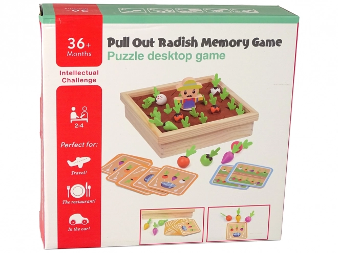 Wooden Memory Game: Pull the Radish Cards