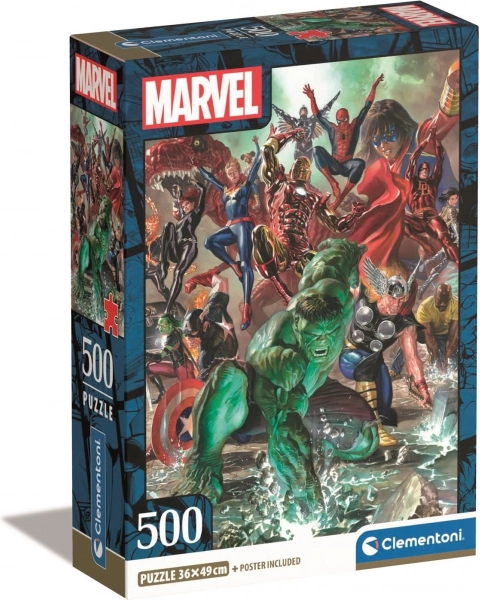 Puzzel 500 stukjes Compact The Avengers