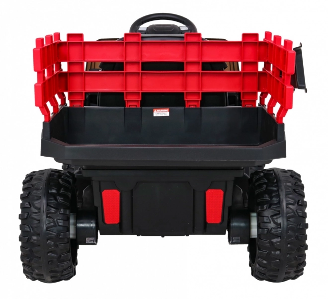 Children's Farm Pickup Red + Remote Control + Luggage Wagon + Shovel + EVA + MP3 LED