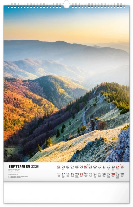 Wall Calendar Slovakian National Parks 2025