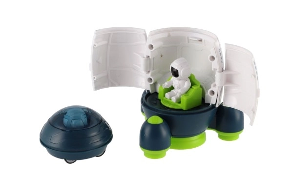 Spaceship Toy with Astronaut and Pull-Back Vehicle