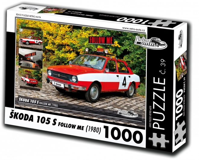 Retro Cars Puzzle Škoda 105 S Follow Me