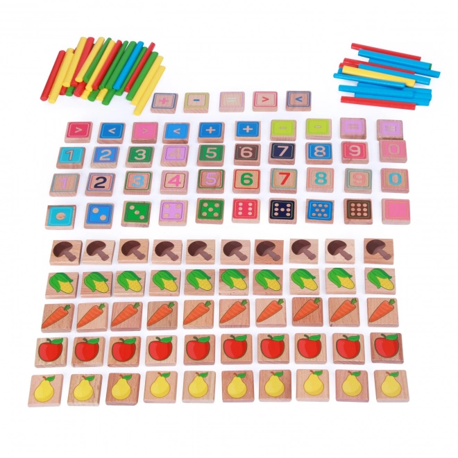 Learning to Count - Wooden Educational Set with 135 Pieces