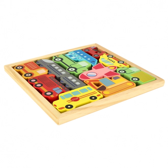 Wooden Educational Puzzle Shape Sorter Vehicles