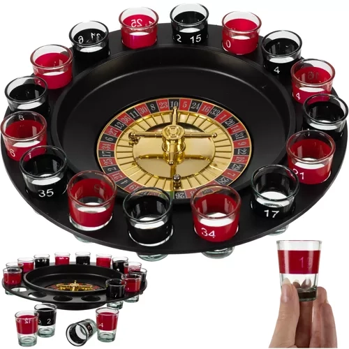 Alcohol Roulette Set with Shot Glasses